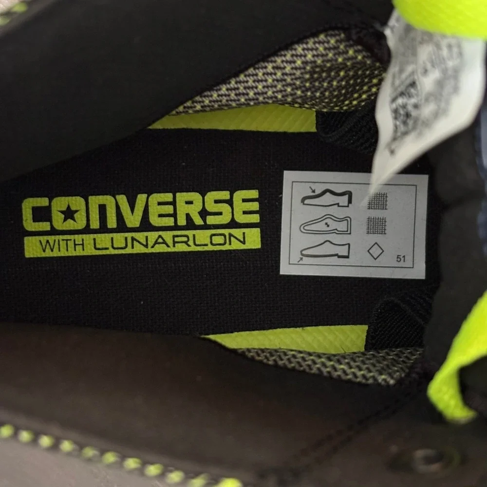 Converse Chuck Taylor II Black‎ Volt High Top Sneakers Sz 10 - Picture 9 of 9